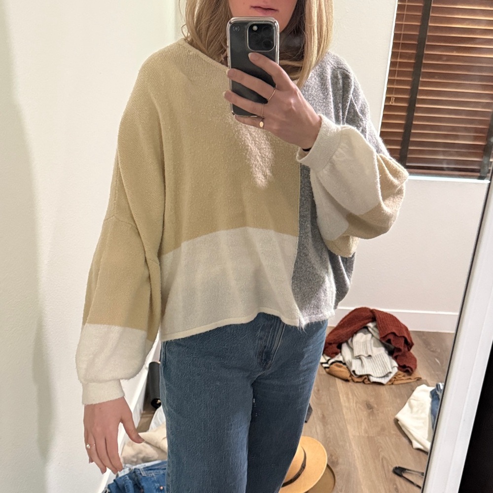 Vici Multicolor Cowl Neck Sweater